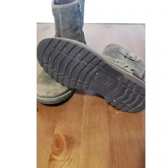 Ugg Harwell Bomber‎ suede buckle boots womens size 5 brown - Picture 6 of 6